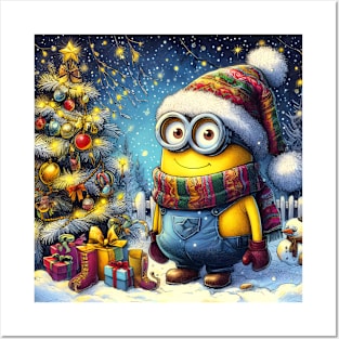 Merry Minions: Festive Christmas Art Prints Featuring Whimsical Minion Designs for a Joyful Holiday Celebration! Posters and Art